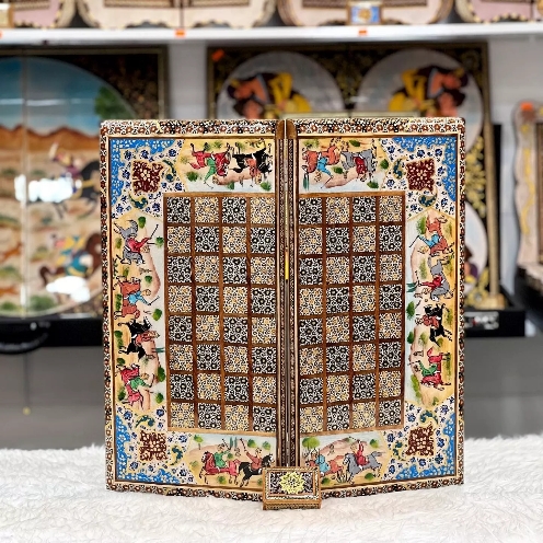 تخته نرد خاتم مدل چوگان ۲ - Image 5